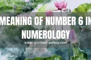 numerology number 6 meaning