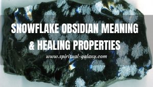 snow obsidian benefits